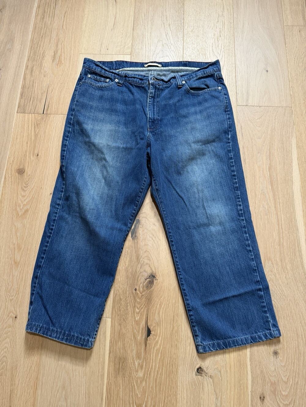 VTG LL Bean Natural Fit Denim Jeans 38x30 Mens Medium Wash Straight Leg Pants